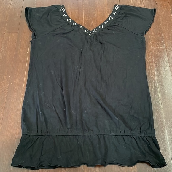 Women's INC V-Neck Cap Sleeve Top Large - Picture 9 of 13